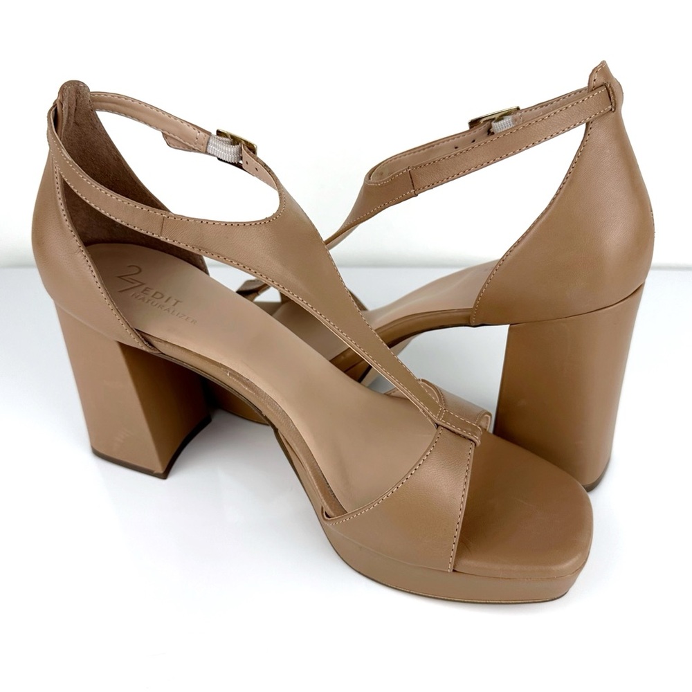 Naturalizer 27 Edit Women's Jae Block Heel Dress Sandals Tan Size 11 - Picture 5 of 12